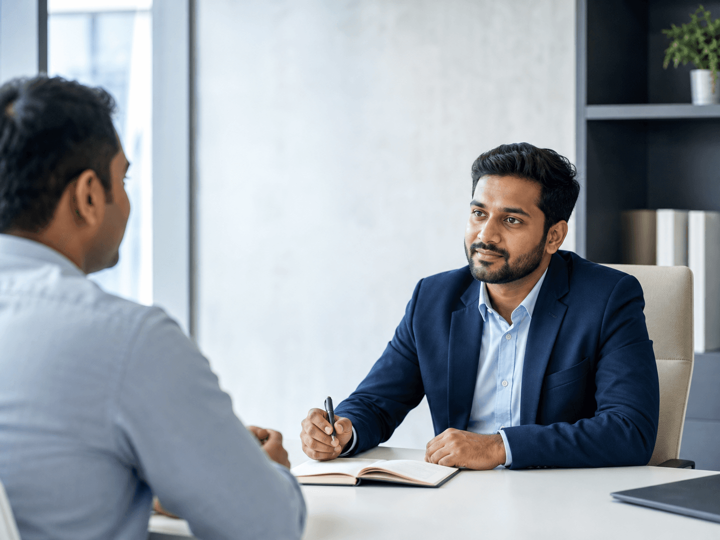Visa Hub consultation session with a client in Dhaka