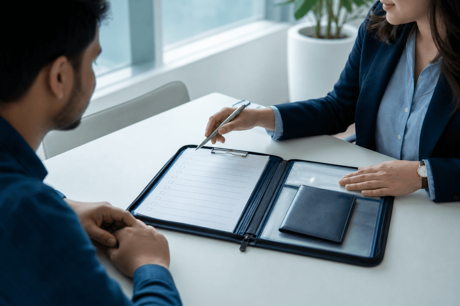 Visa Hub consultant preparing a client visa file